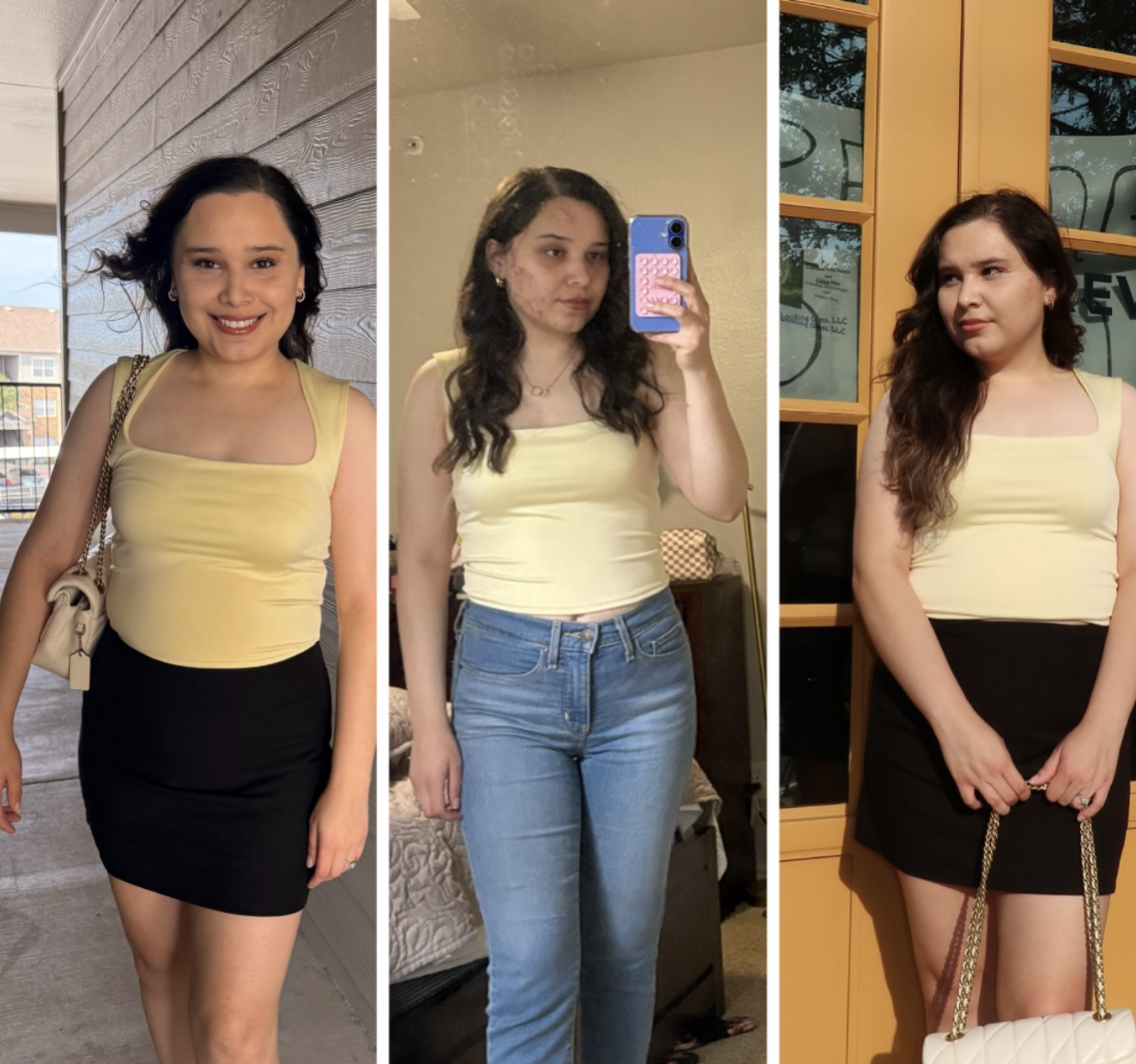 Before and after progress photo of an Eleva Fitness client